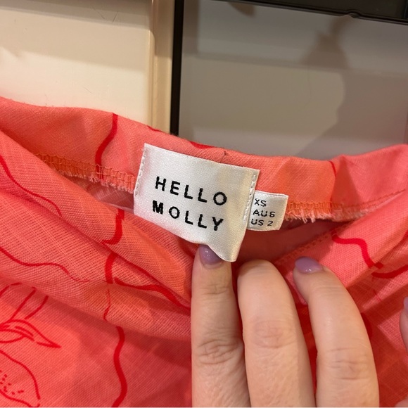 Hello Molly Daiquiri Strawberry Tropical Set Maxi Skirt Strapless Top - Picture 5 of 7